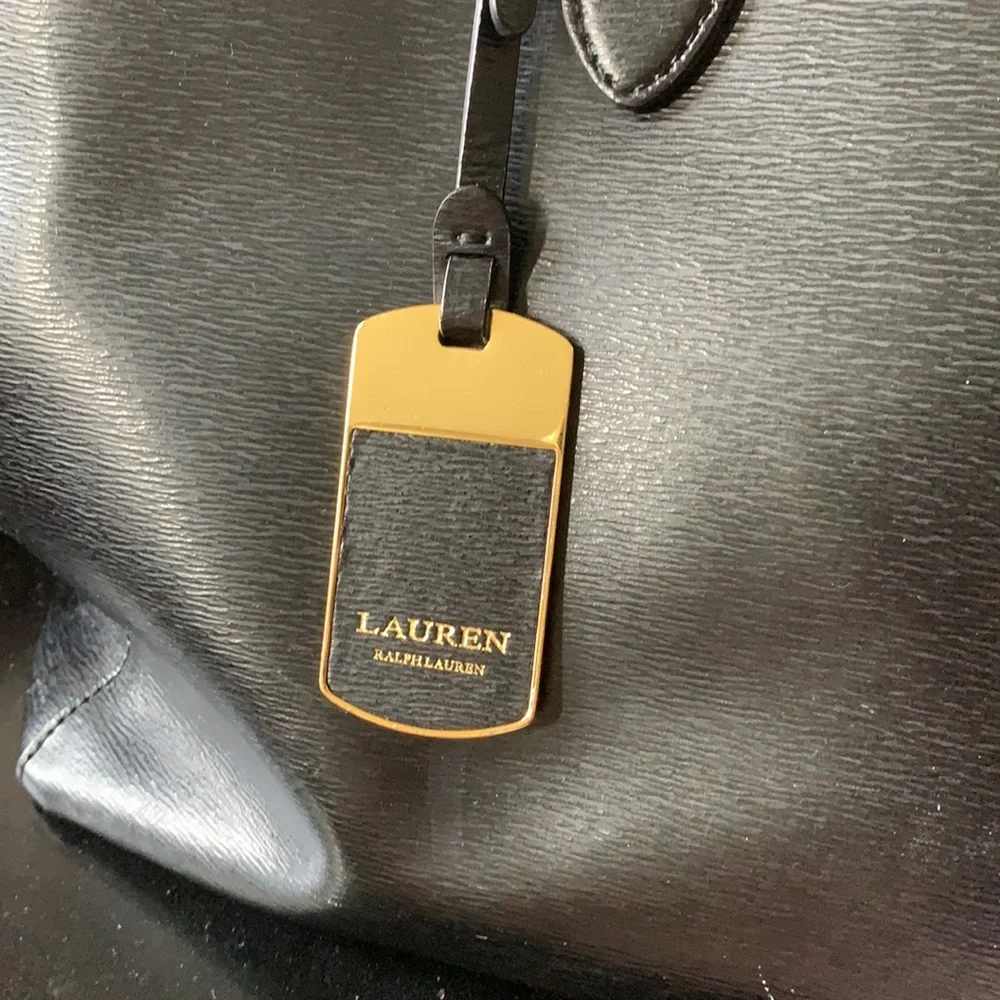 Lauren Ralph Lauren Black Laptop Work Tote Bag